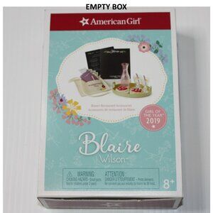American Girl GOTY 2019 Blaire's Restaurant Accessories EMPTY Accessory Box